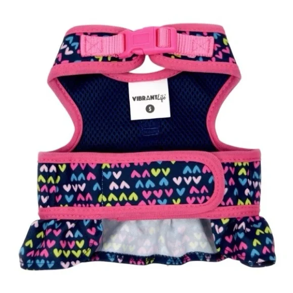 Vibrant life Dog Harness XS Ruffle Hearts Dog NWT - Picture 4 of 9